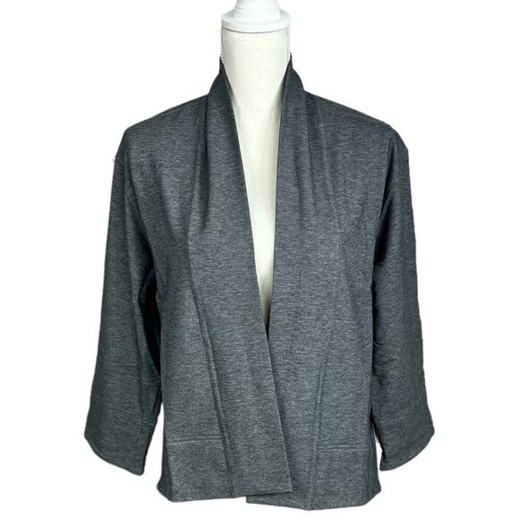 Ministry Of Supply Size XXS Fusion Terry Cardigan Gray Wool Blend Stretch NEW - Picture 3 of 13